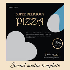 pizza social media template