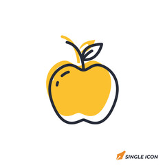 Apple icon vector illustration. Apple symbol isolated on white background.