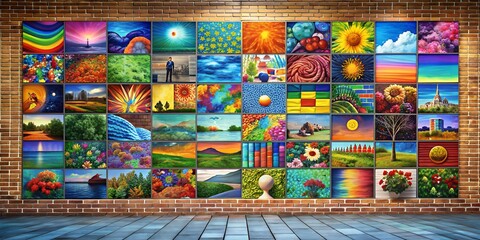 Fototapeta premium A picture on a wall informative Vibrant engaging AI Generative