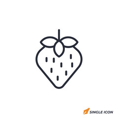 Strawberry icon vector illustration. Strawberry symbol isolated on white background.
