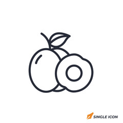 Plum icon vector illustration. Plum symbol isolated on white background