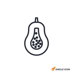 Papaya icon vector illustration. Papaya symbol isolated on white background