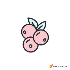 Cranberry icon vector illustration. Cranberry symbol isolated on white background
