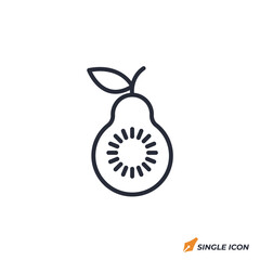 Guava icon vector illustration. Guava symbol isolated on white background