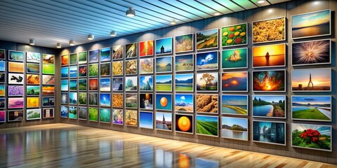 A picture on a wall informative Vibrant engaging AI Generative