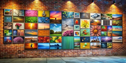 Fototapeta premium A picture on a wall informative Vibrant engaging AI-Generated Content