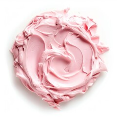 Medium shot of the color beauty cream smear smudge, isolated on a white background 