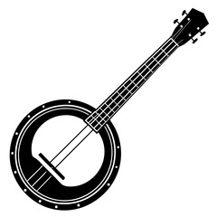 Modern Banjo art vector illustration
