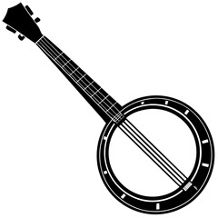 Modern Banjo art vector illustration