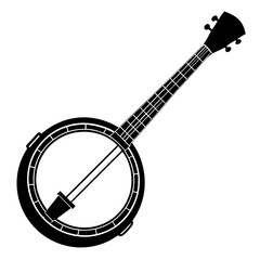 Modern Banjo art vector illustration