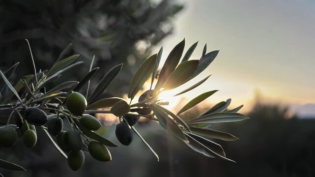 Olive Branch at Sunset