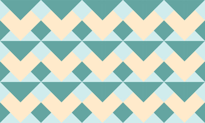 seamless pattern with triangles zigzag, abstract triangle geometric beige green and blue background patch work seamless repeat style, turbine replete image design for fabric printing