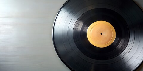 Fototapeta premium Schallplatte Vinyl Schellack Vinylscheibe Scheibe Platte Generative AI