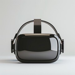 Medium shot of the VR headset, isolated on a white background, bright and vivid tonality 