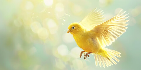 Bird logo bird symbol a yellow bird with a long tail

