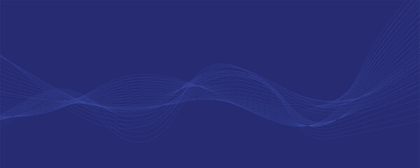 Abstract blue wave background. Tech banner.