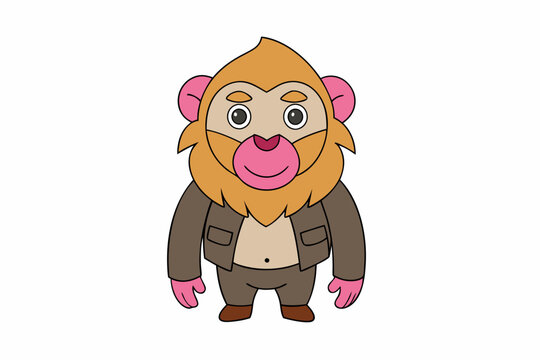recommend clip art: Baboon Vector Illustration Linocut, Kawaii, Cartoon, Clipart, Line Art Design. Vibrant baboon vector art featuring linocut, kawaii, and cartoon styles. Ideal for digital products, posters.