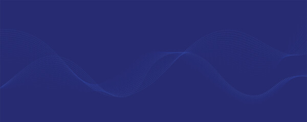 Abstract blue wave background. Tech banner.