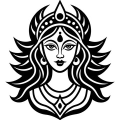 Burga line art vector illustration