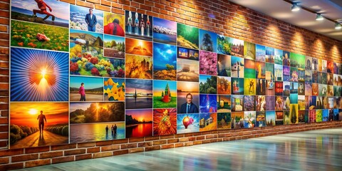 Naklejka premium A picture on a wall informative Vibrant engaging Creative AI