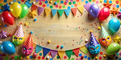 Party Fete Karneval Geburtstag  Dekoration AI Generative