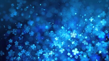 Obraz premium Blue background with many small holographic plus signs. Background of medical design elements, digital technology and web development in flat illustration style.