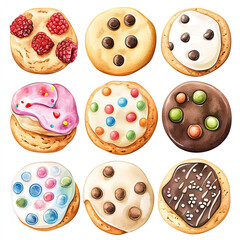 Fototapeta premium chocolate, white, pastry, snack, cookie