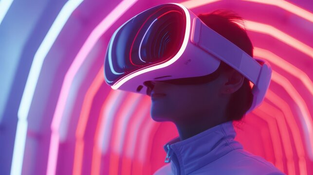 In an ultramodern virtual reality space, immersive marketing experiences transport customers to alternate worlds