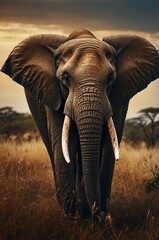 Majestic Elephant in Savanna