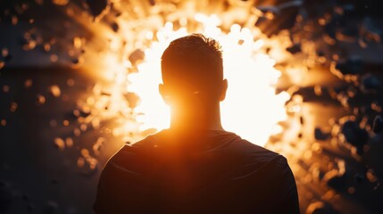 PostTraumatic Stress Disorder Concept An individual experiences a flashback