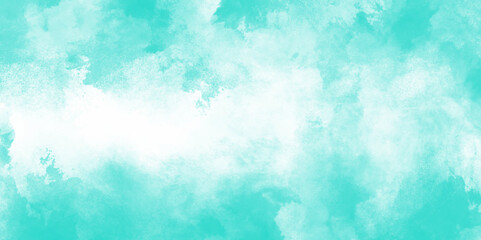 Blue color dust particles explosion cloud on white background minimal design and artistic watercolor splashes background. Wallpaper Created Using Artificial Intelligence .