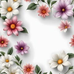 Fototapeta premium frame of flowers