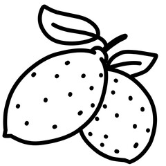Doodle Lemon Vector Illustration