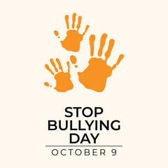 National Stop Bullying Day vector design template good for celebration usage. National Stop Bullying Day design. flat design. eps 10.