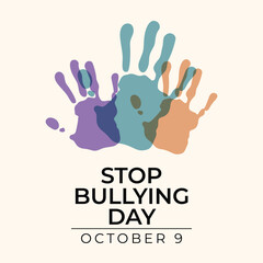 National Stop Bullying Day vector design template good for celebration usage. National Stop Bullying Day design. flat design. eps 10.