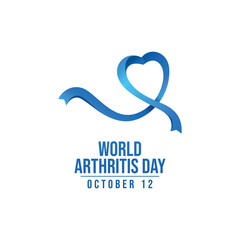 World Arthritis Day vector design template good for celebration usage. World Arthritis Day design. Vector ribbon. flat design. eps 10.