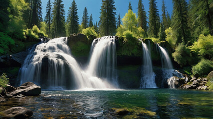 Fototapeta premium waterfall in the forest