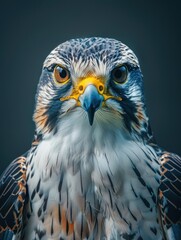Naklejka premium Close-Up Portrait of a Majestic American Kestrel
