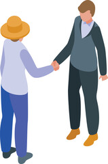 Fototapeta premium Farmer and businessman shaking hands making a deal on white background