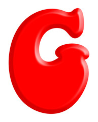 Red Bubble Letter G