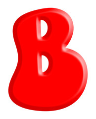Red Bubble Letter B