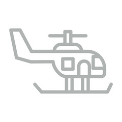 Obraz premium Helicopter Vector Line Grey Icon Design