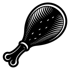Grilled chicken leg vector
