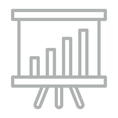 Statistics Vector Line Grey Icon Design