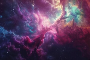 Vibrant Nebula Space Background for Sci-Fi & Fantasy Projects