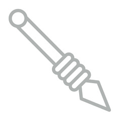 Spear Vector Line Grey Icon Design