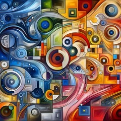  Abstract Colorful Geometric Art