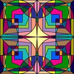 Cybernetic Symmetry: A Futuristic Geometric Abstract Background for Modern Design