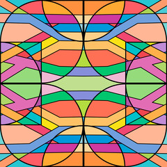 Cybernetic Symmetry: A Futuristic Geometric Abstract Background for Modern Design