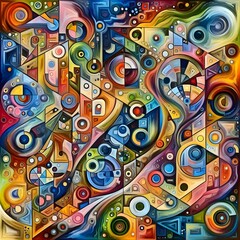 Abstract Geometric Art Burst